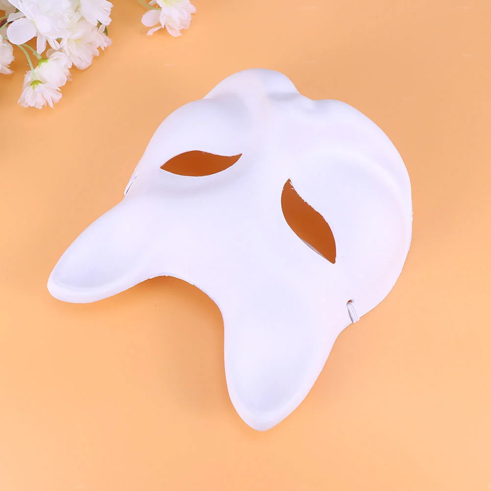 10 Uds. Máscaras de pulpa pintadas fiesta de disfraces en blanco máscara de mascarada japonesa sin pintar para mujeres regalos de disfraz