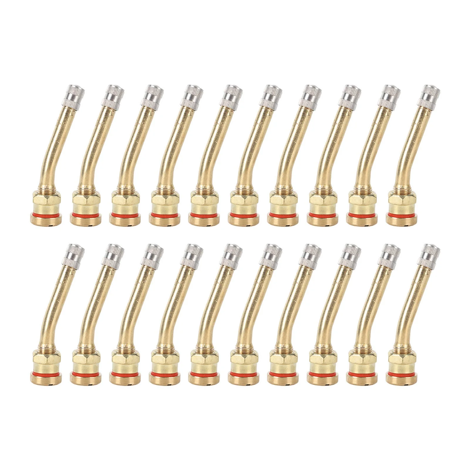 20PCS Tire Valve Stem Copper Excellent Sealing Capacity Rust Prevention For Truck Trailer RV Weeder