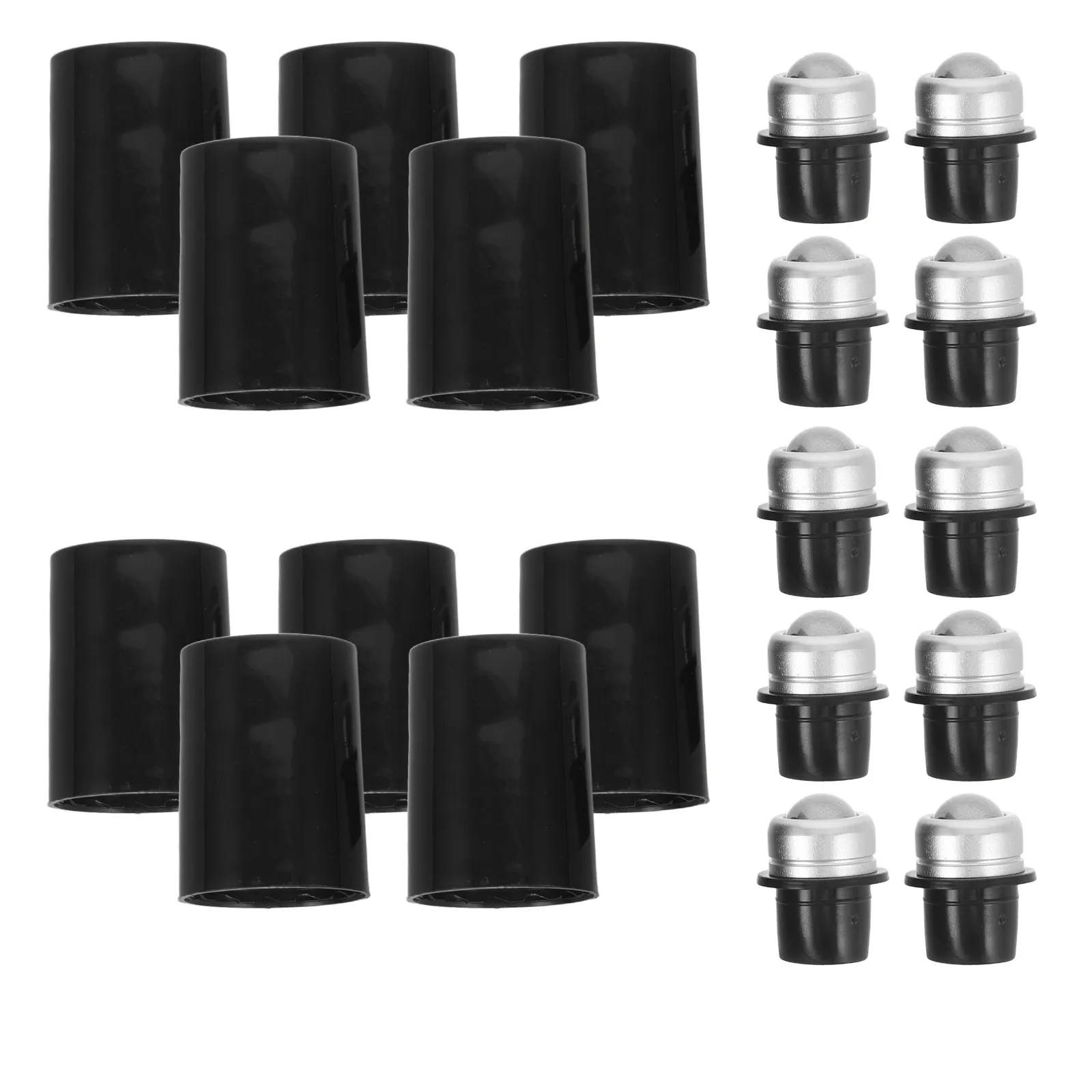 

10Pcs Roller Ball Inserts Aluminum Alloy 16-Tooth Design Leakproof on Bottles for Travel Essential Oil Perfume