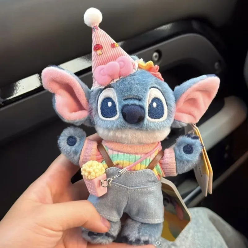 

12cm/4.72in Disney Stitch Cartoon Plush Cute Stuffed Toys Anime Peripherals Decorative Dolls Collectible Backpack Birthday Gifts
