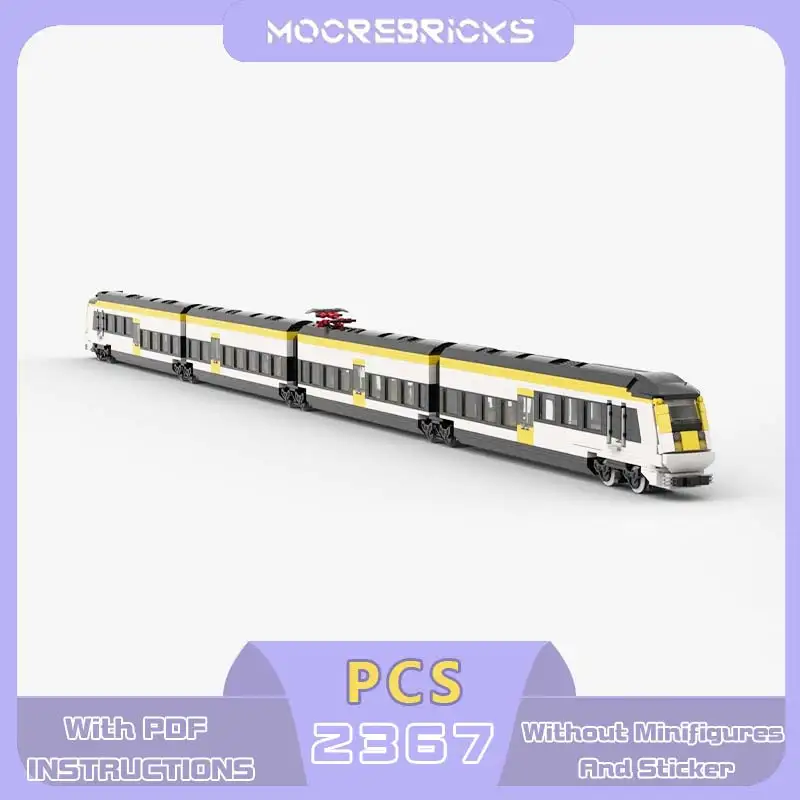 

MOC City Railway Regional High-Speed Train Building Block Model Assembling Toys Gifts