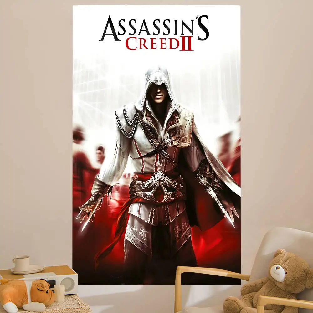 Game A-Assassins C-Creeds DIY Wall Tapestry Hanging Tarot Hippie Wall Rugs Dorm INS Home Decor