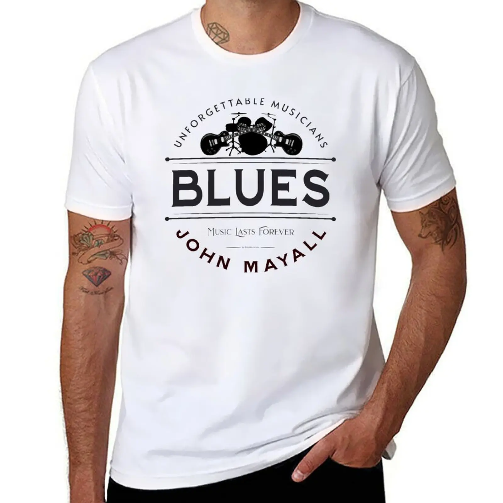 D15 man t shirts John for lasts T-Shirt slim Mayall - shirts Music forever - Blues man fit t for pack cotton