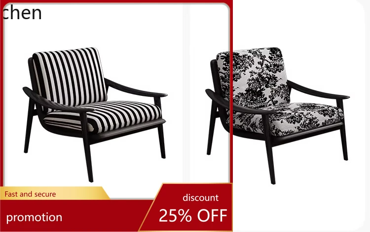 

ZMLVintage Solid Wood Living Room Home Balcony Homestay Hotel Single Leisure Sofa Chair