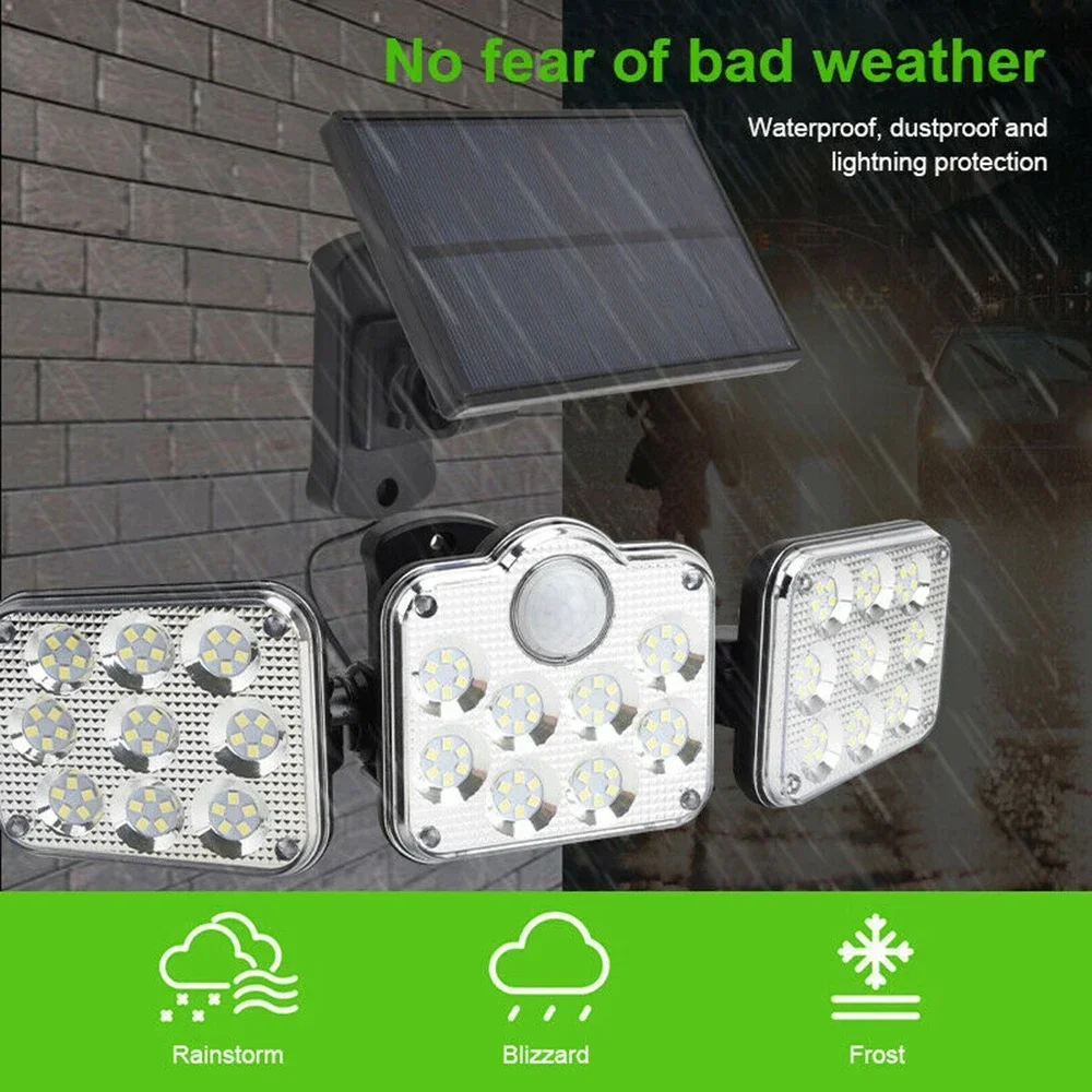 138/122 LEDs Outdoor Solar Light Solar Panel LED Wall Lamp Motion Sensor Street Lamp Balcony Garden Decoration Sunlight