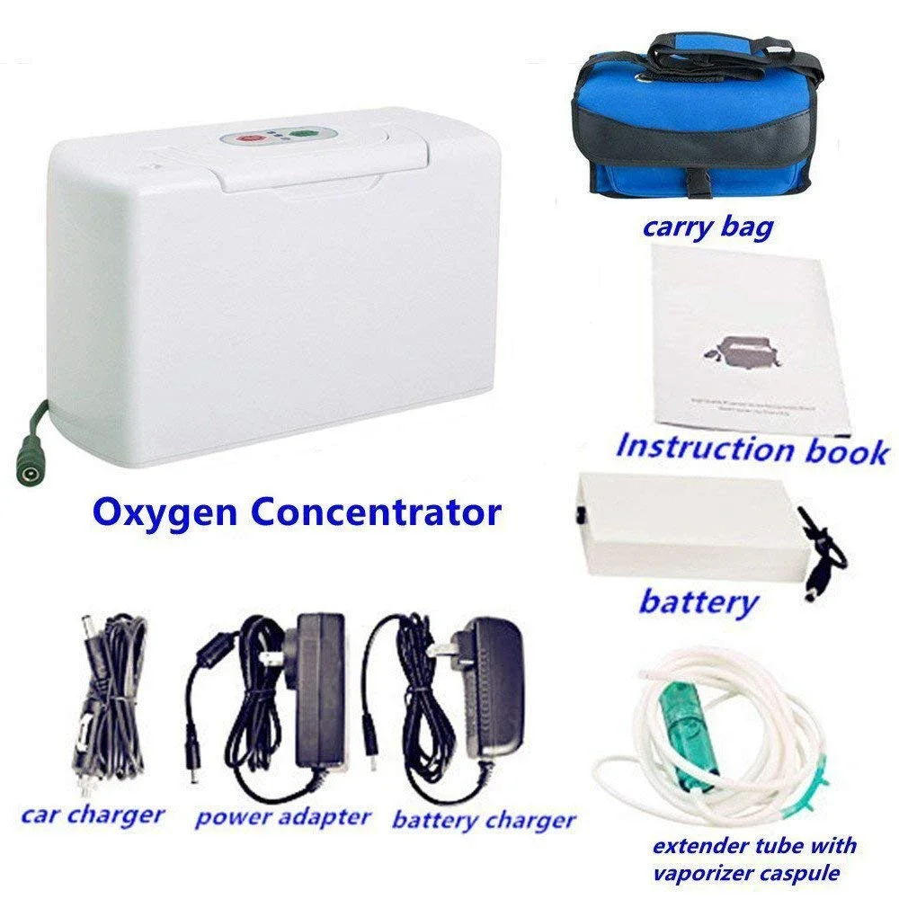 3L/min Portable Oxygen Concentrator with Battery Oxygen Generators Ventilator Sleep Mini Oxygen Machine For Home AC110-220V