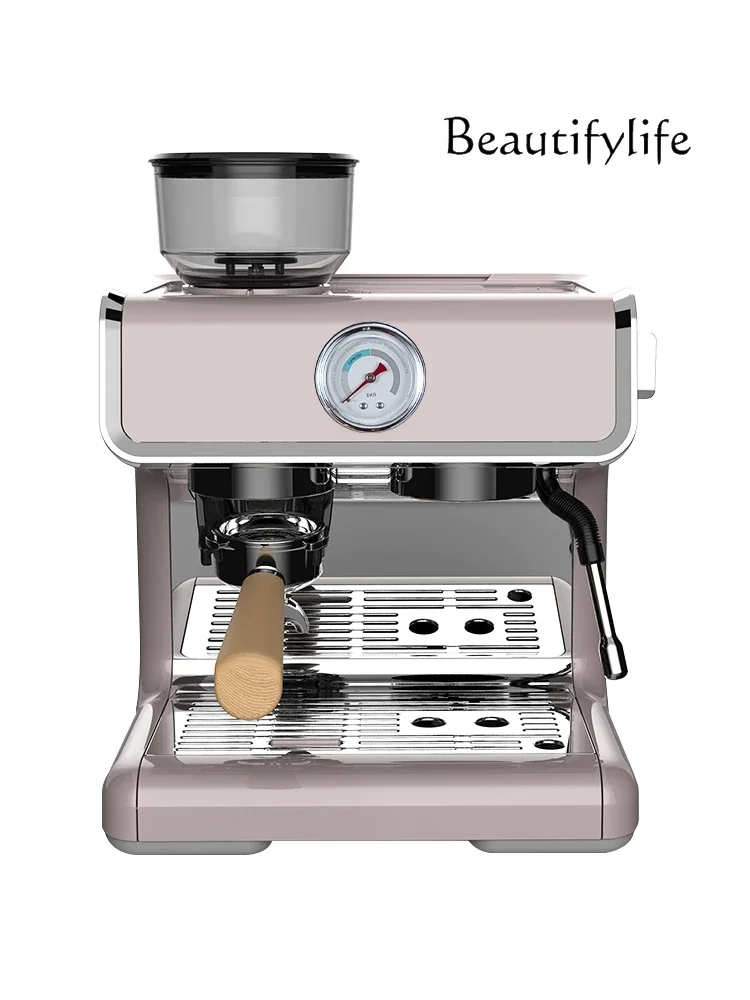 

Italian semi-automatic coffee machine household small milk foam machine grinding integrated