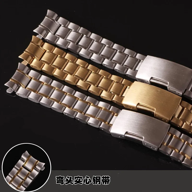 12 14 16 18 19 20 21 22 24 mm hochwertiges massives Edelstahl-Uhrenarmband mit gebogenem Ende, Armband-Zubehör mit Werkzeug – Detail 7