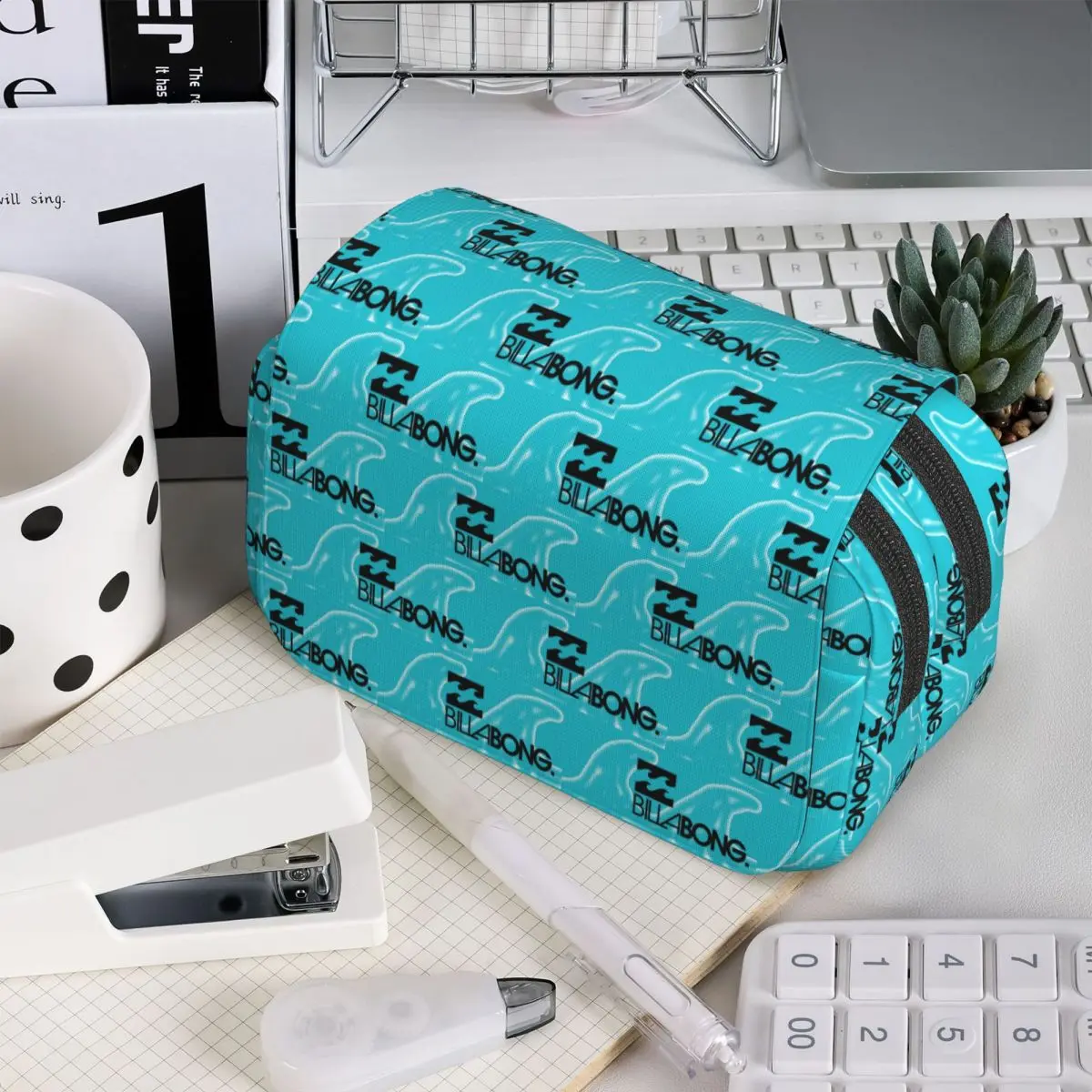 Estojo de Lápis Fashion Billabongs Anime para Crianças, Caixa de Canetas Escolar, Bolsa de Material Escolar, Porta-Canetas