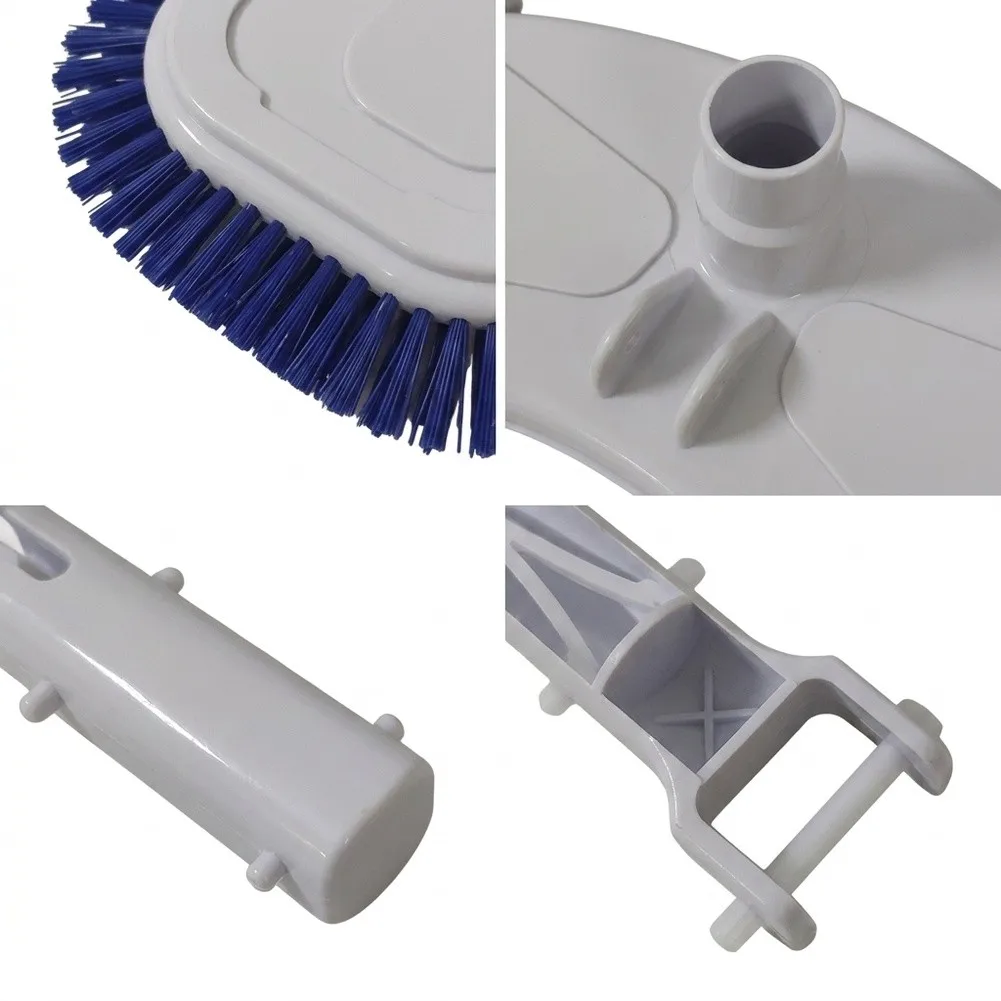 Curved Pool Vacuum Head With Nylon Bristles For Deep Cleaning Swimming Pools & Spas, Pools Cleaning Tools Accessories