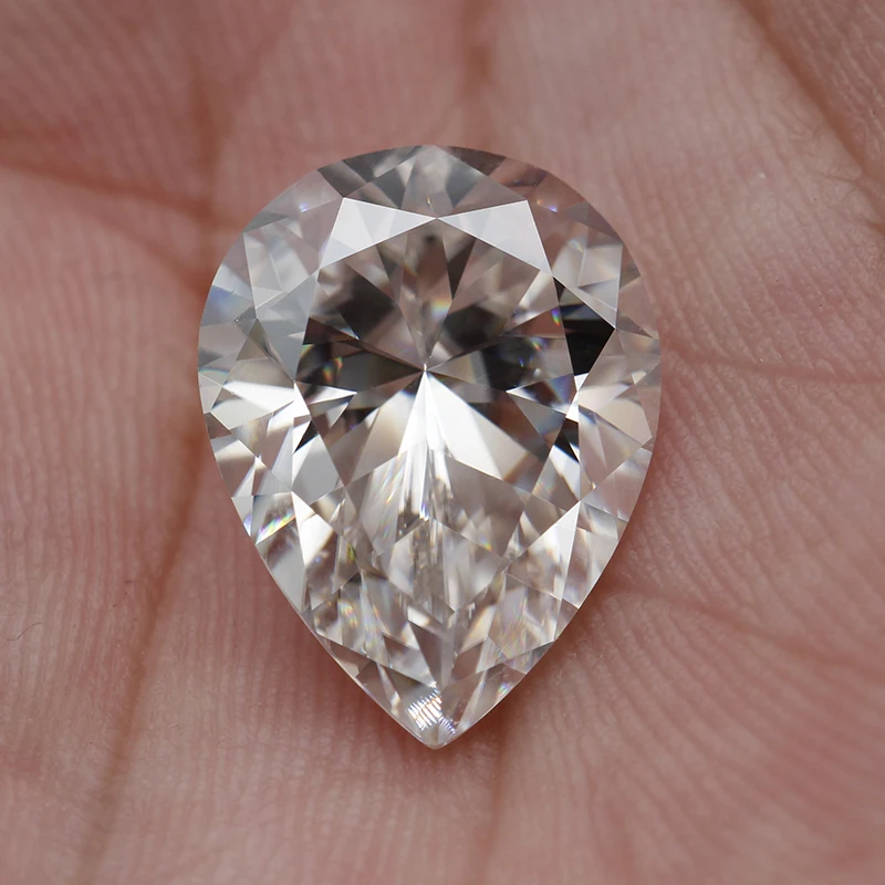 Moissanite Stone Pear Cut Super White D Color VVS1 0.5-7.0ct Positive Pass Diamond Tester With GRA Certificate