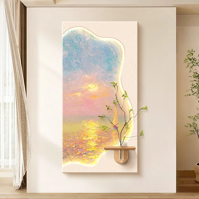 مدخل حديث عرض البحر ديكور الجدار مصباح النبات الممر غرفة الطعام غرفة المعيشة معلقة اللوحة الراقية جدارية مصباح