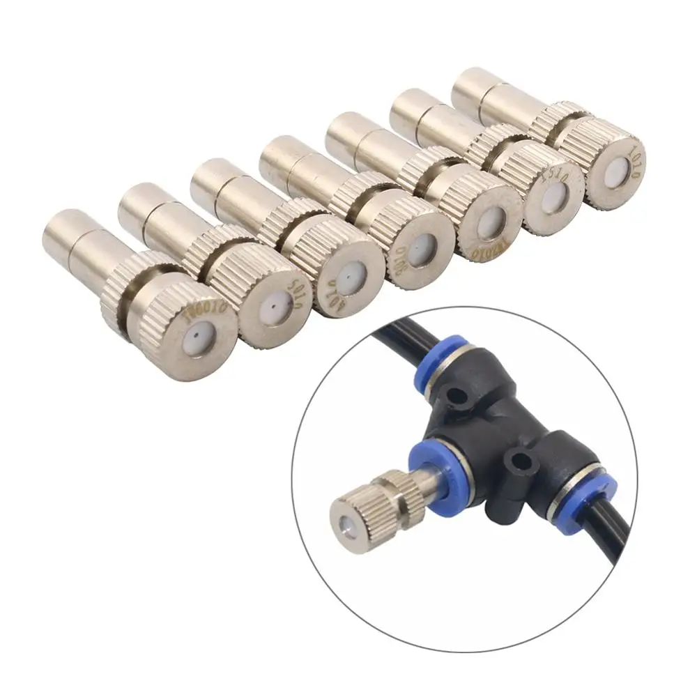 Lot de 5 pulvérisateurs à connexion rapide 6 mm, buses de pulvérisation à basse pression 0,1-0,6, pour refroidissement, irrigation et humidification