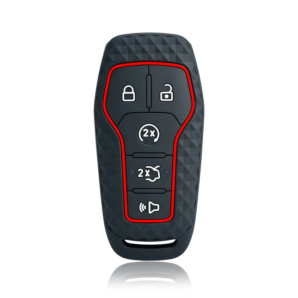 New Styles Key Fob Cover for Ford Fusion Mustang F150 Edge Explorer Lincoln MKZ MKC MKX 5 Buttons Smart Remote Key Case