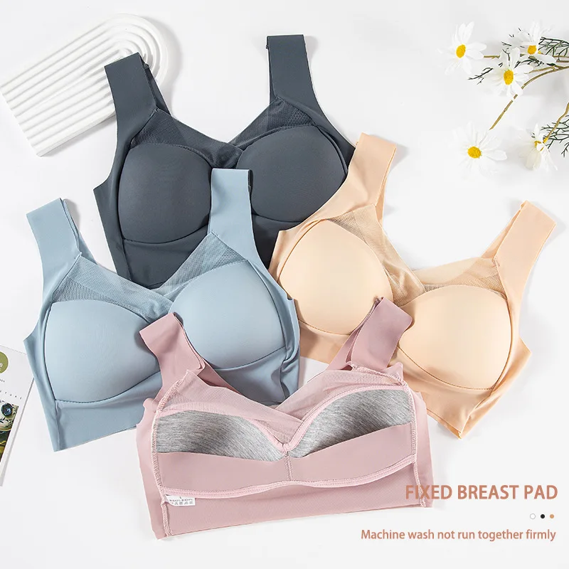 Sutiãs para mulheres tamanho grande renda colete roupa interior sem anel de aço push up bra sem costura lingerie sem costas bralette