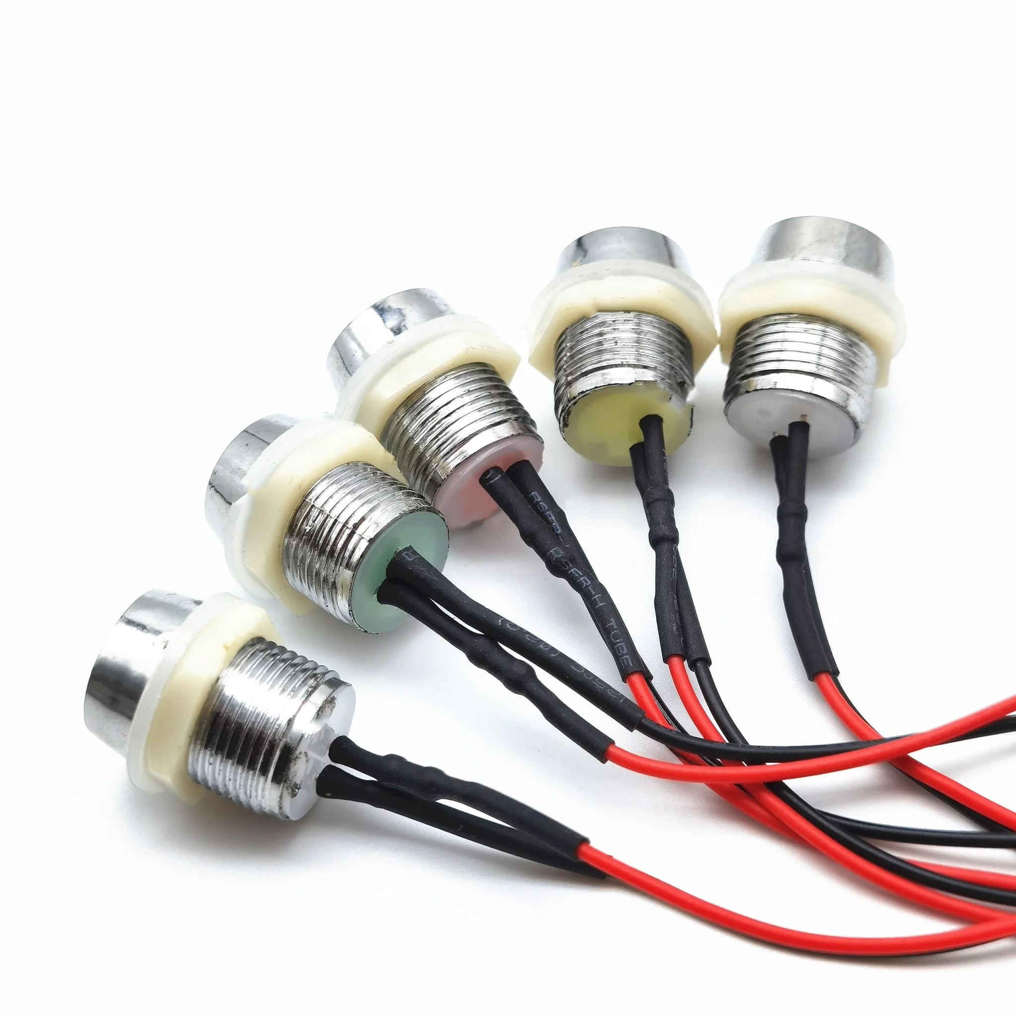 Ultra-Bright LED Beads, Plastic Housing With Perforated 12/14/16MM LED Signal Indicator Light 361224220380V