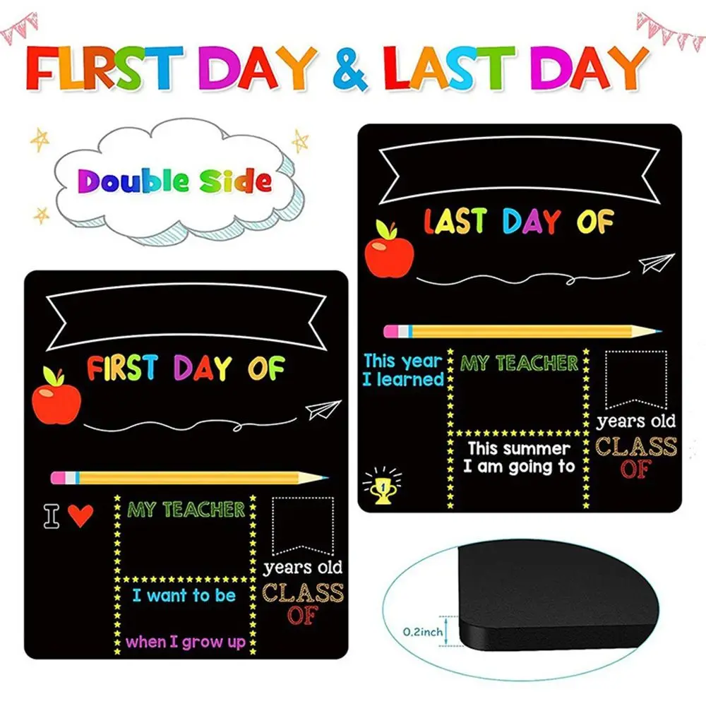 Preschool  Wood Supplies for Kindergarten Back to School Chalkboard Double-Sided School Board 10