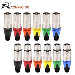 20pcs/10sets 3 Pin XLR Female Jack Male Plug Professional 3 Pole XLR Socket Plug Microphone Cable Terminal Wire Connector Silver