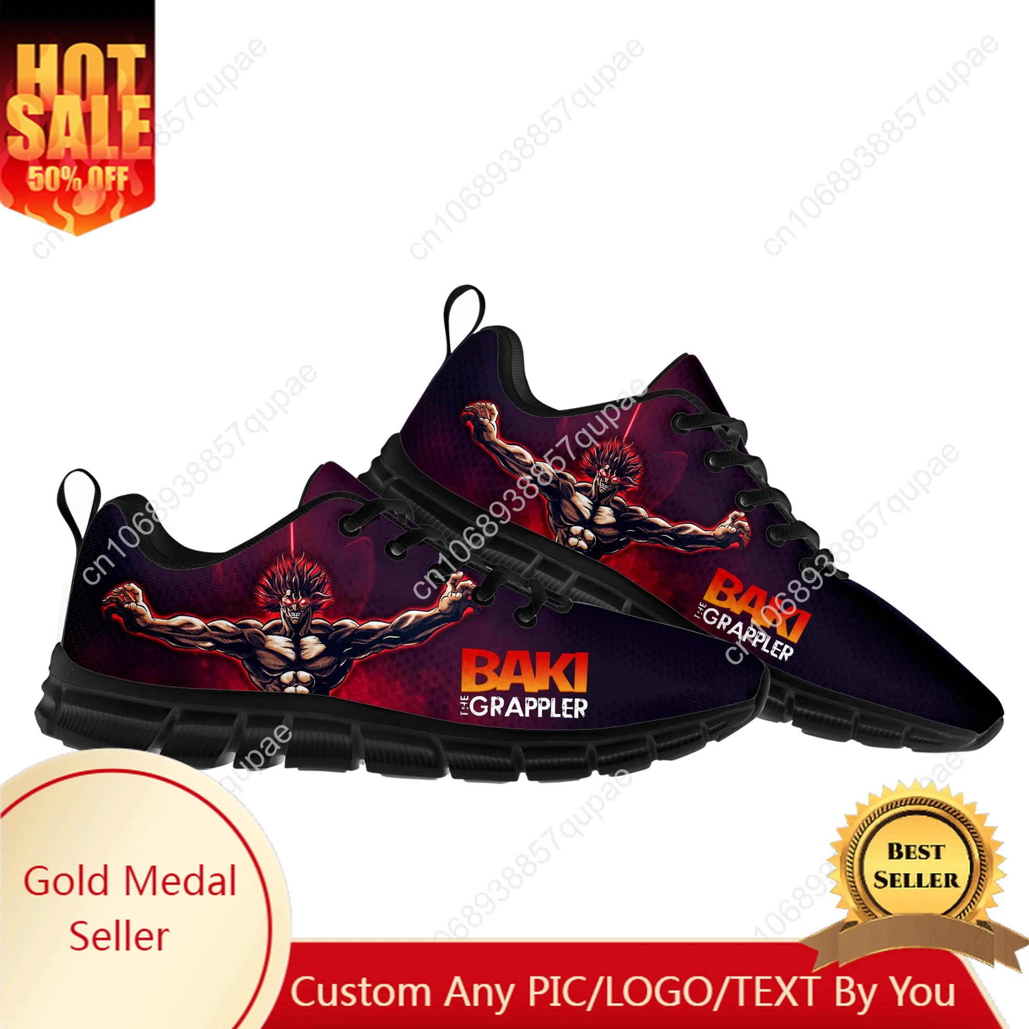 Baki The Grappler Hanma Baki Sports Shoes Mens Womens Teenager Sneakers High Quality Parent Sneaker Couple Custom Shoes