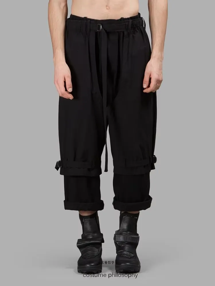 27-46 2025 Men's Clothing GD Hair Stylist Fashion Catwalk Wide Leg Pants Loose Casual Pants Personality Plus Size Costumes