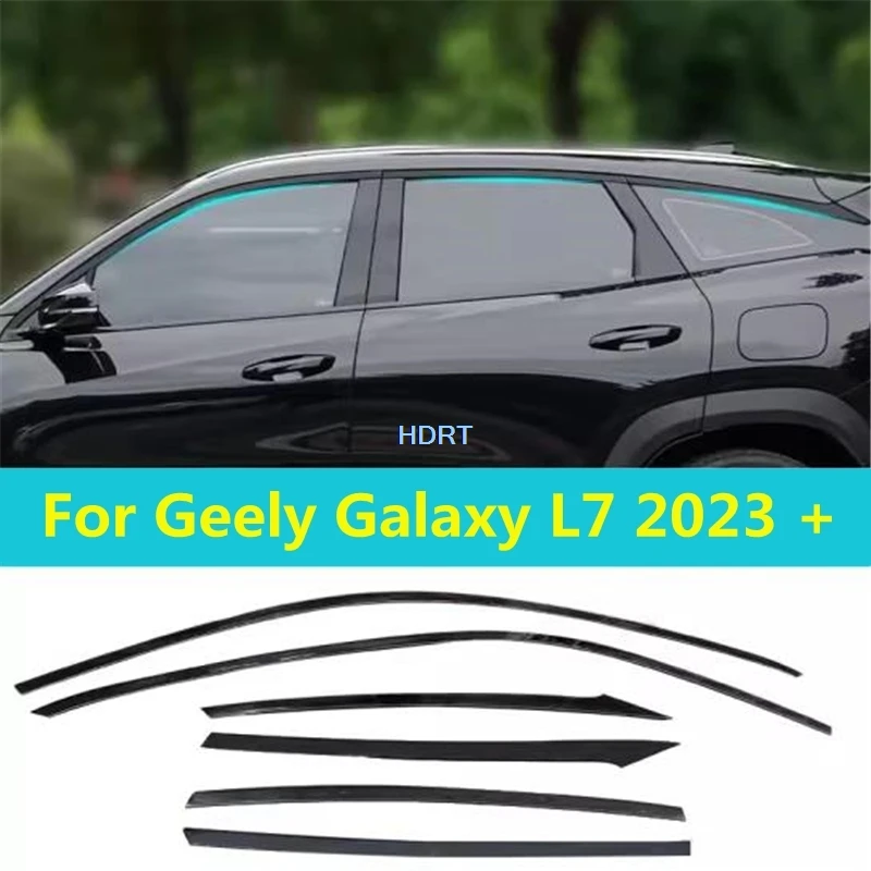 

Car Style Window Edge Trim Strip Glass Side Molding Protector Decoration Accessories Exterior Sticker For Geely Galaxy L7 2023 +