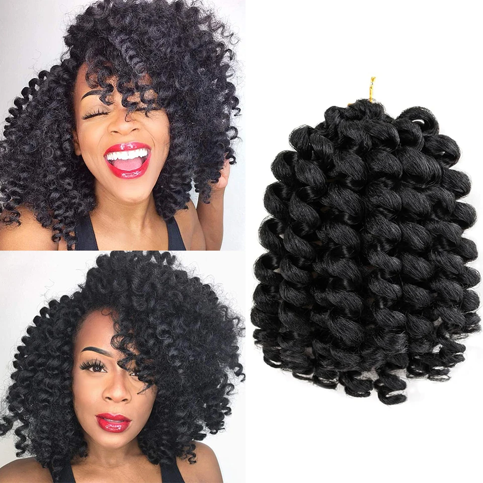 

Вязаные крючком косы для волос Ямайская отскок Wand Curl Синтетические вьющиеся косы для наращивания крючком Наращивание волос Твист Вязание крючком для волос