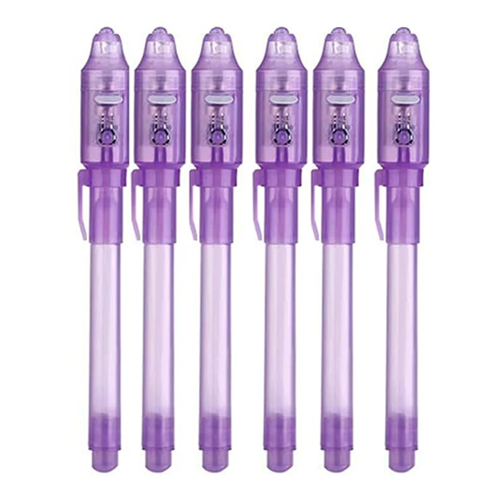 4-12 Stuks Onzichtbare Inkt Pen Spy Pen Met Uv Licht Magic Marker Voor Geheime Bericht Schatkist prijzen Kids Party Gunsten Speelgoed Gift