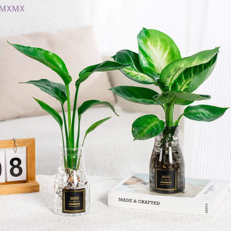 Mini Hydroponic Flower Pot Home Vase Decoration Transparent Imitation Glass Soilless Pot Home Decoration