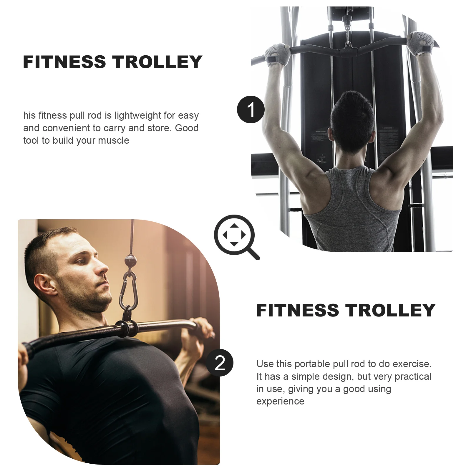 

Fitness Equipment Biceps Triceps Trainer Portable Tension Rod For Home Gym Back Tension Lever Workout Pull Bar