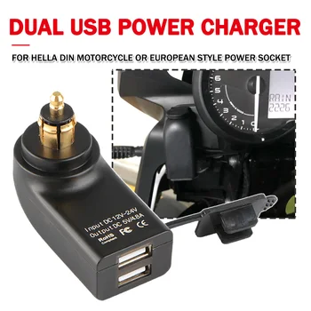 Çift USB şarj aleti güç adaptörü 12V/24V USB araç çıkışı Hella DIN soketi BMW R1200GS R1250GS ADV F800GS R1300GS G310GS S1000XR