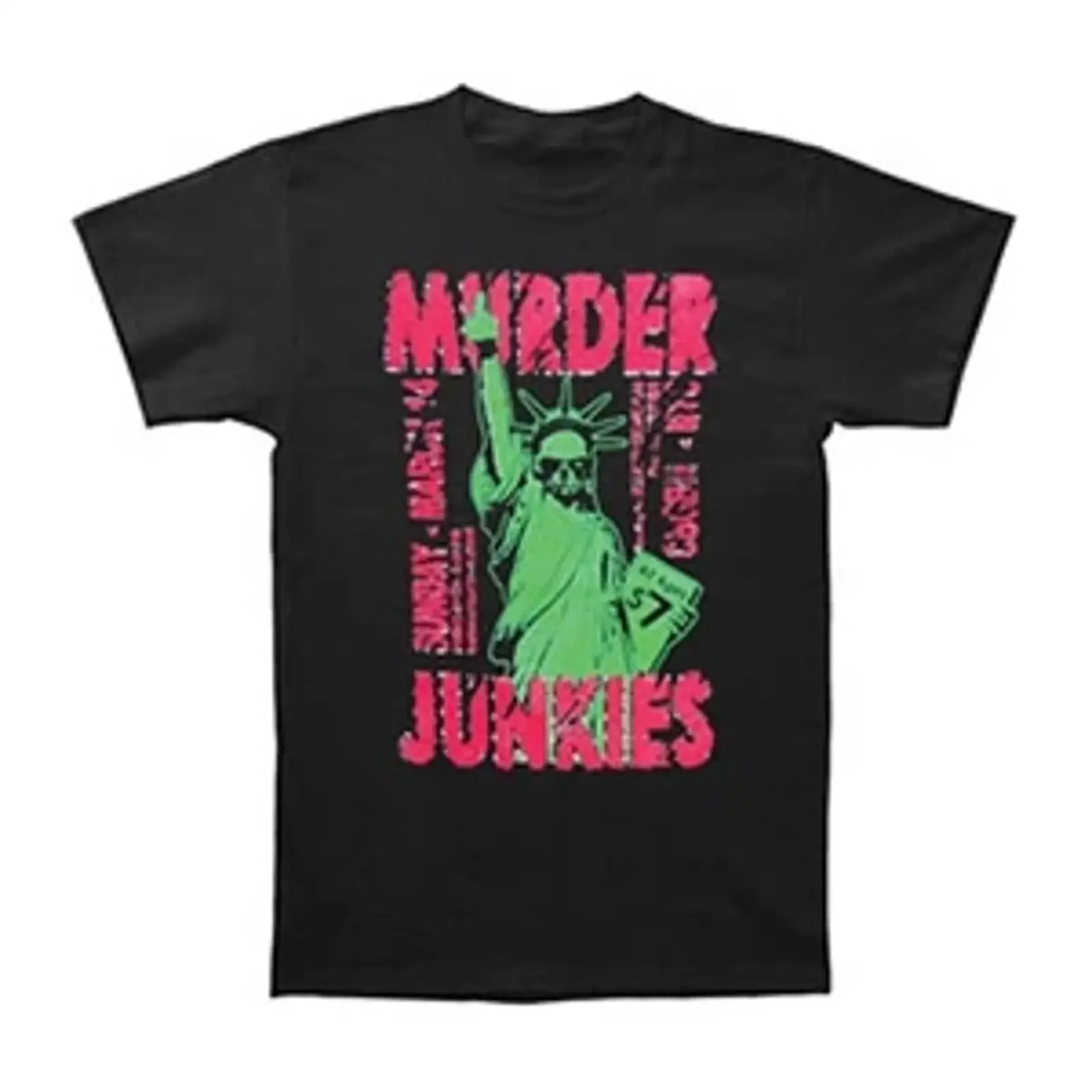 T shirt uomo Murder Junkies Liberty piccola nera vintage Washed Comfortable Top For Everyday Wear Soft designer clothes Stylish