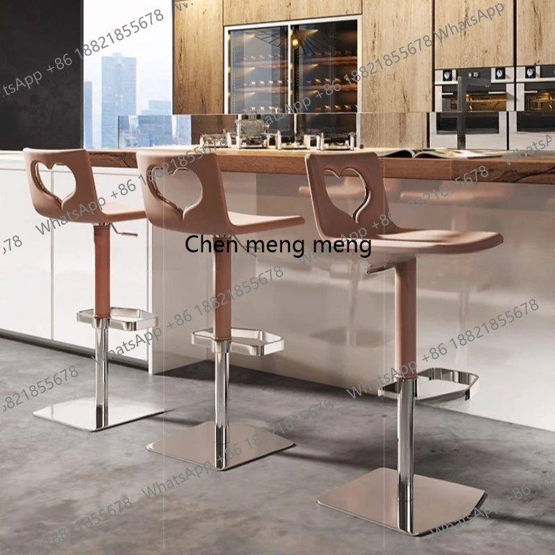 Office Kitchen Bar Chairs Modern Metal Swivel Height Minimalist Ergonomic Barstools Relaxing Comfortable Chaise Bar Furniture
