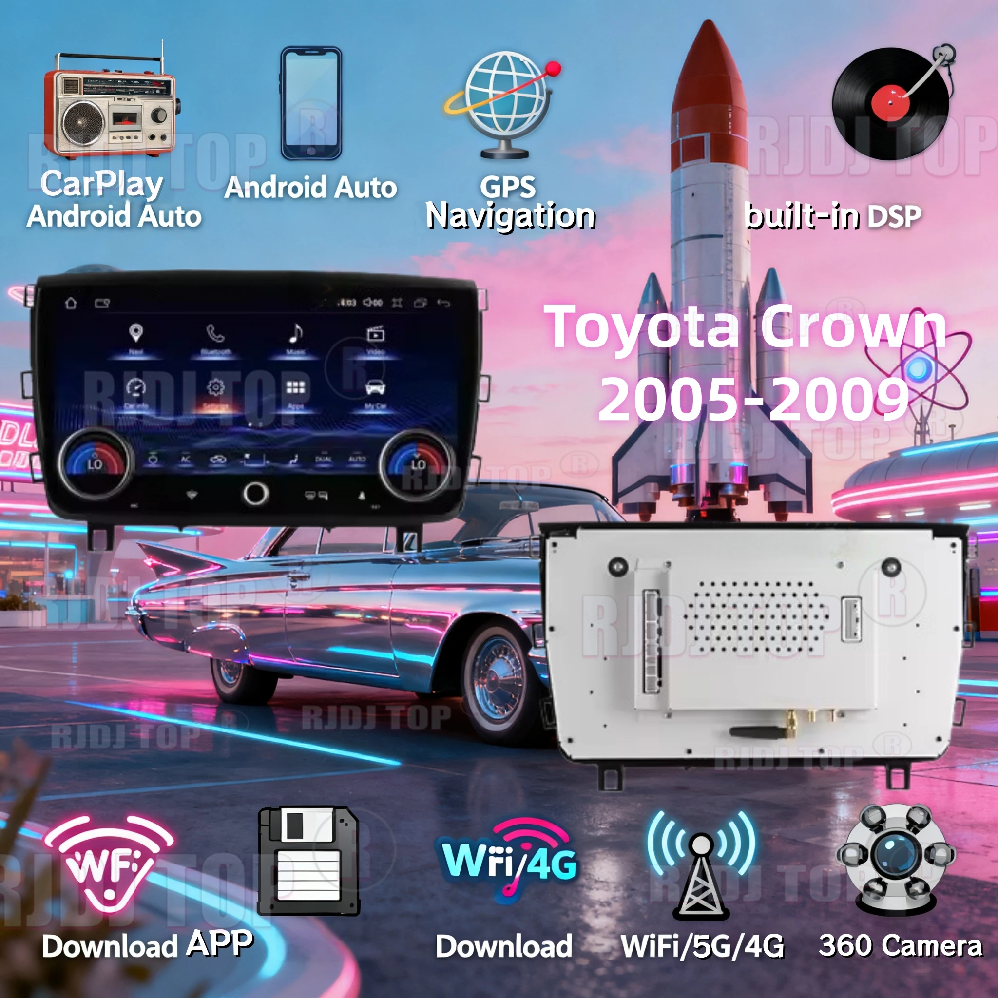 

Android 14 For Toyota Crown 2017 Car Radio Wireless Carplay Multimedia Player GPS Navig Auto Video Audio Stereo Head Unit Audio