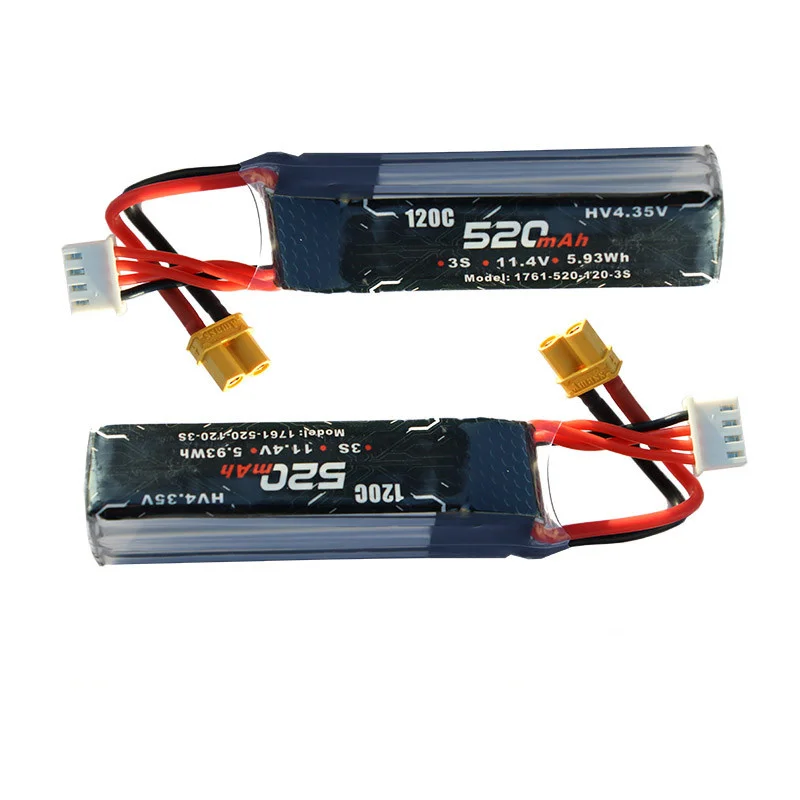 ALIENRC 520mAh 2S/7.4V 3S/11.4V 4S/14.8V 120C HV Lipo Battery for Betafpv Beta85X Whoop Indoor RC FPV Drone