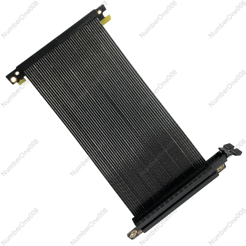 PCIe 4.0 X16 Dual Reverse Riser Cable, 16Gbps High Speed Silver Plated Wire, Compatible with ITX Small Form Factor PC Case