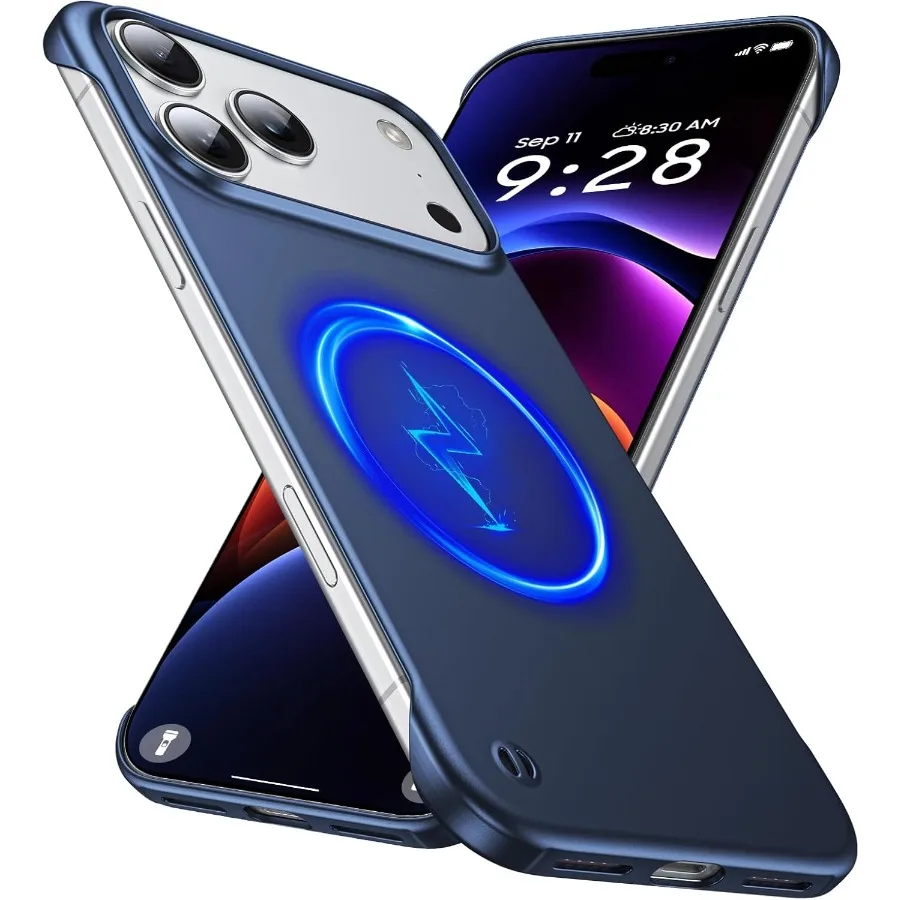 

Магнитный ультратонкий матовый безрамный чехол для iPhone 17 Pro Max 6,9 дюйма с поддержкой MagSafe Тонкий минималистичный легкий вес