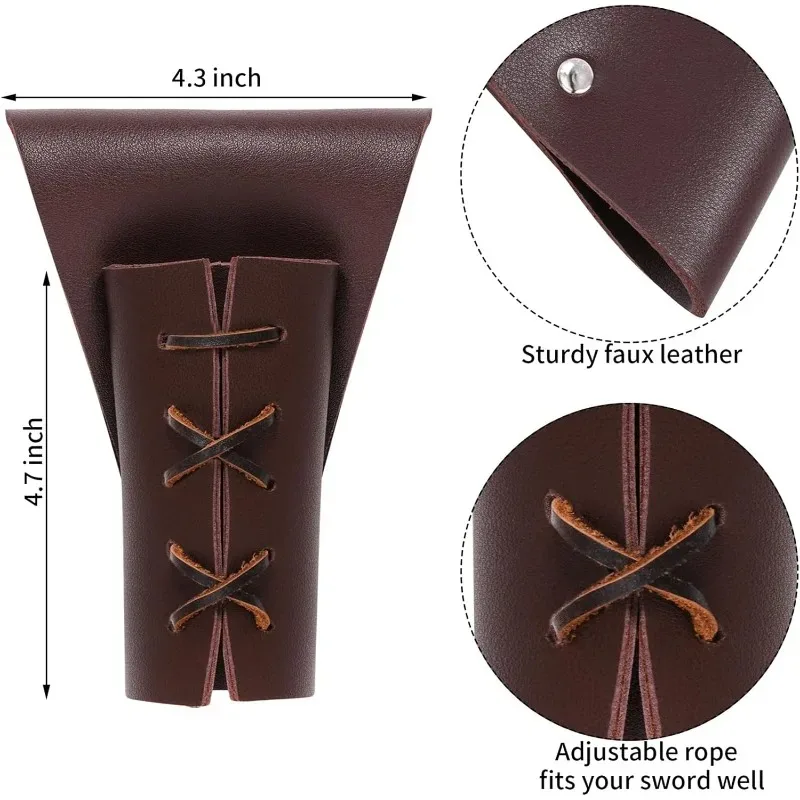 ซองดาบแบบ 2 ชิ้น พร้อมเชือกผูก ซองดาบ+เข็มขัดคาดเอว สไตล์ยุคกลาง ยุคฟื้นฟูศิลปวิทยา และที่ใส่ดาบสำหรับฮาโลวีน นักรบ