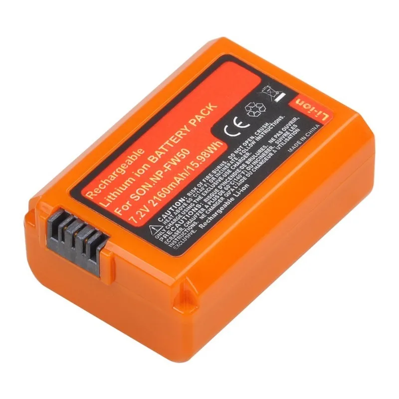 2160mAh NP-FW50 NPFW50 Digital Battery for Sony ZV-E10 A7 A7R A7RII A7SII A7S a6300 a6400 a6500 RX10 Series LED Dual Charger