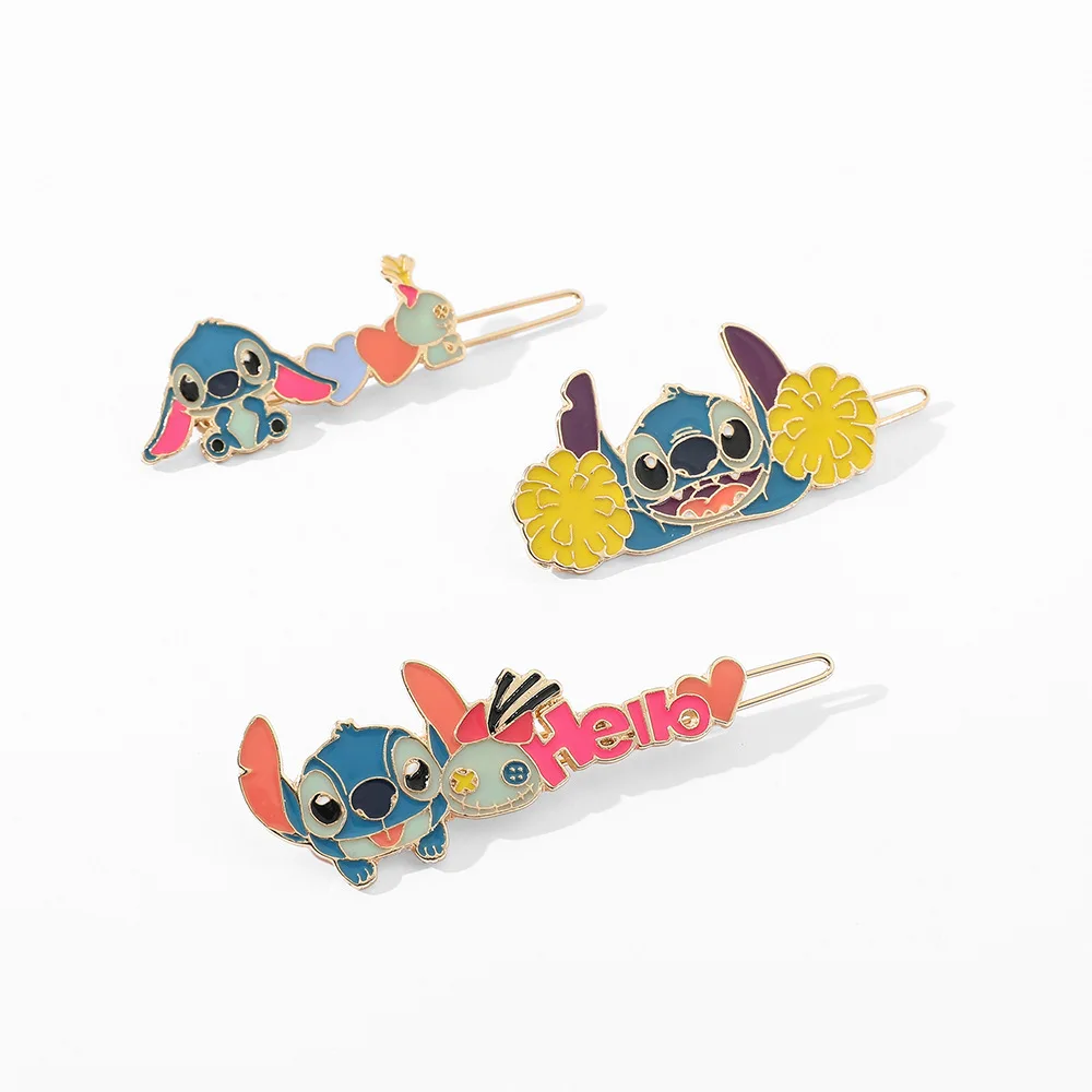 MINISO Stitch Cosplay Costume Metal Headwear Hairpins Accessories Gift Prop