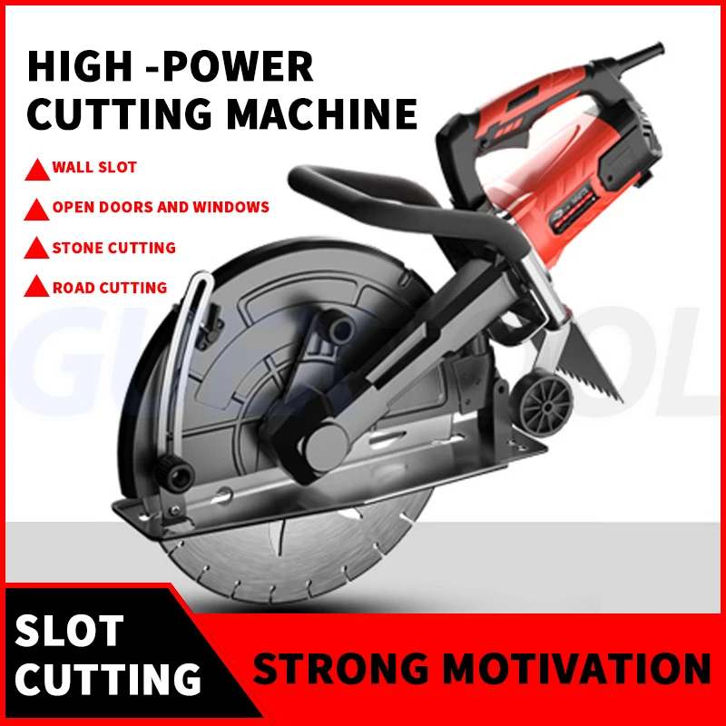 Marble Cutter Large Concrete Cutting Machine Handheld Wall Slotting Machine Brick Wall Cutting Machine Laminate Floor Cutter