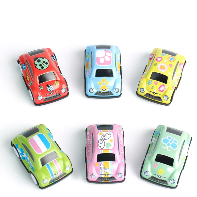 1PCS Random Mini Pull Back Alloy Sports Car Model Candy Color Car Toy Children Kids Cute Cartoon Car Model Children Toy Gift