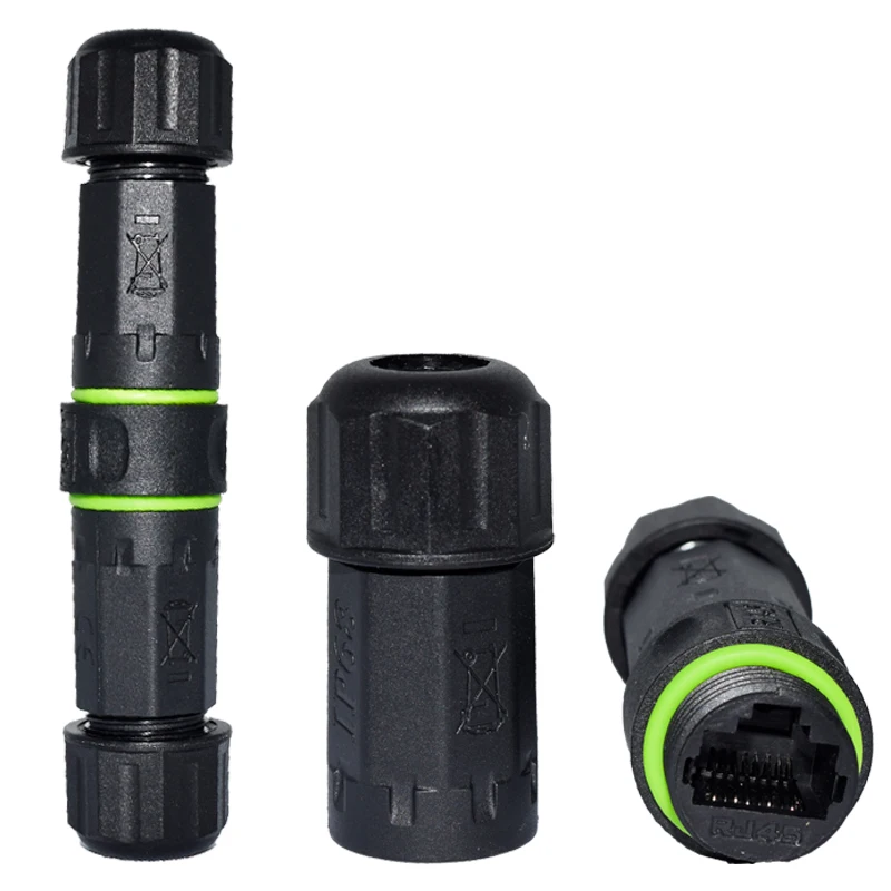 Waterproof Ethernet RJ45 Coupler POE Connector Female to Female Extension IP68 Ethernet Adapter for Outdoor Network Cable
