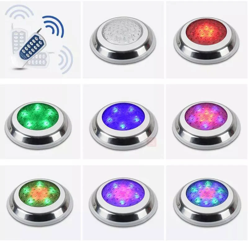 

9 Вт 15 Вт 24 Вт 36 Вт RGB подводный светодиодный светильник для бассейна DC12V водонепроницаемый пруд озеро пейзажная лампа спа-ванна лампа из нержавеющей стали