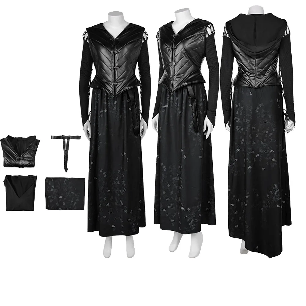 

Adult Women Bellatrix Cos Lestrange Cosplay Costume Fantasy Vest Skirt Belt Outfits Halloween Carnival Party Disguise Suit