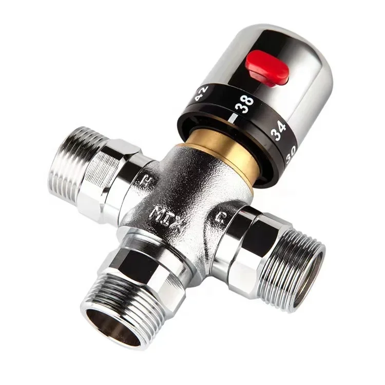 Safe Brass Underfloor Heating Manifold Thermostatic Mixing Regulating Valve