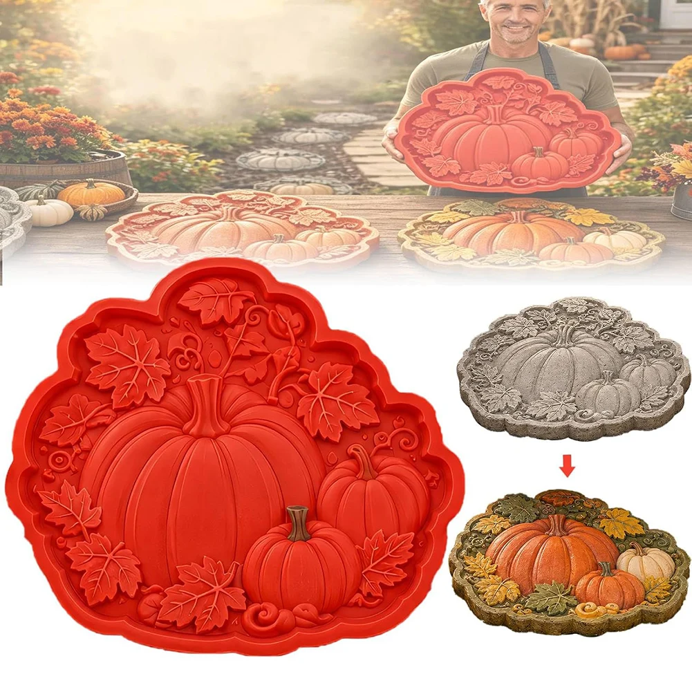 Cement Stone Mold,Reusable Sunflower Stepping Stone Mold,Multi-Type DIY Concrete Stone Mold,For Garden Backyard Walkways Decor