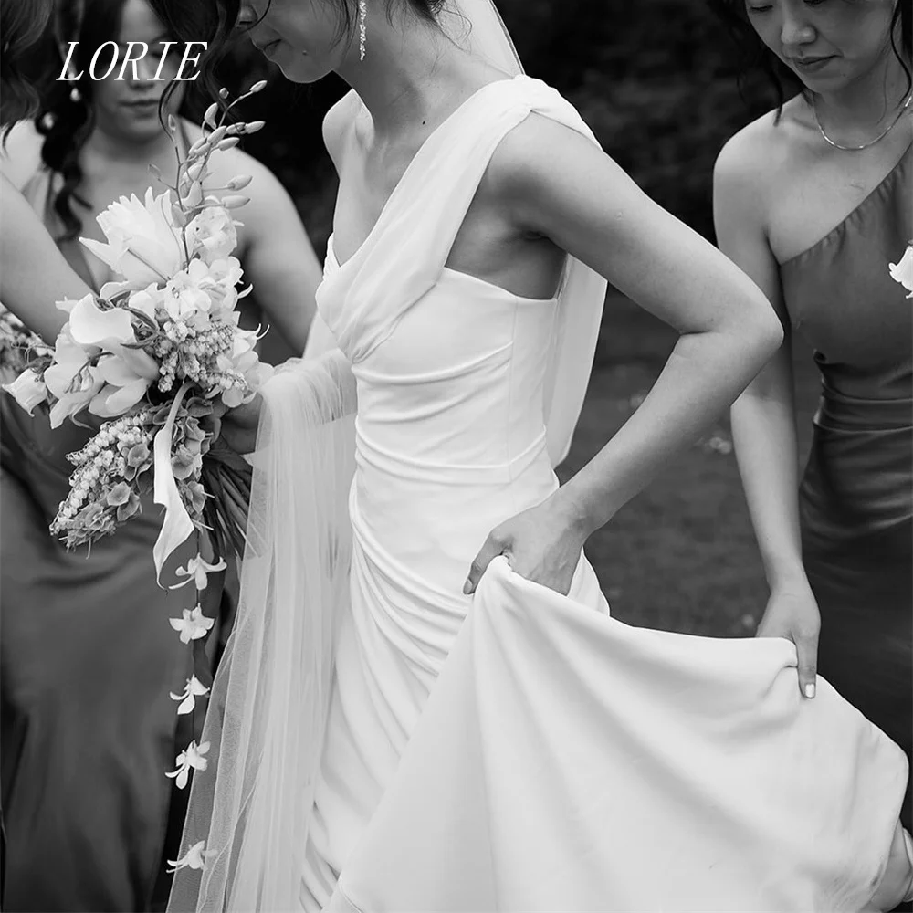 LORIE Luxury Mermaid Wedding Dress One Shoulder Bridal Dresses Pleat Waist Cinching Wedding Gown Customized 2026