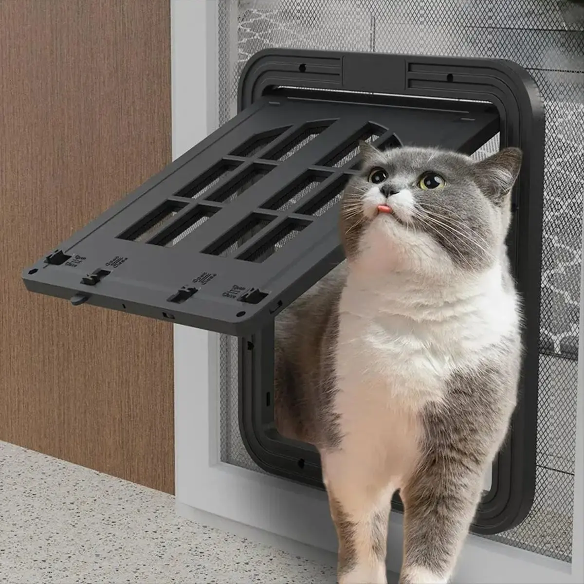 

REST Дверь для домашних животных, запираемая внутри дверная клапан, кошачье окно, дверь, кошачьи ширмы, барьерные раздвижные двери, оконные ширмы, вставка для двери собаки B