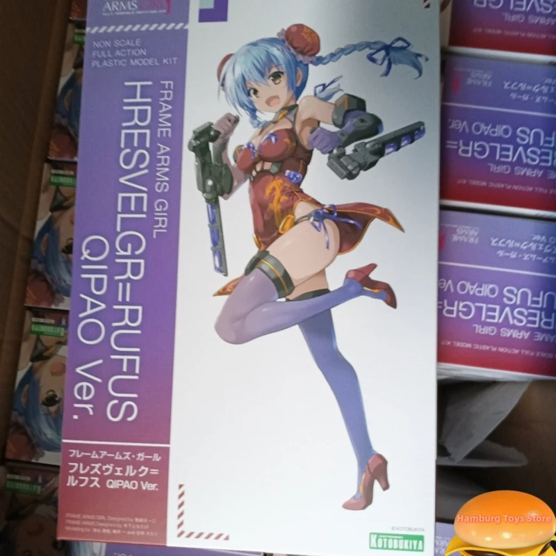 

В наличии Оригинальная рамка Kotobukiya FG126 с рукавами Girl Hresvelgr Rufus Qipao Ver. Собранные наборы моделей 16,5 см, игрушки-фигурки