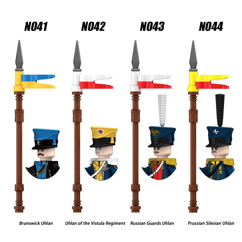 Napoleonic Wars Soldier Figure Infantry Cavalry Artillery Moc Guns Bayonet Flag Military Army Blocks Toys Kids Gifts Boys Girls